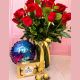 Florero con Rosas Globo y Chocolates - Encanto 